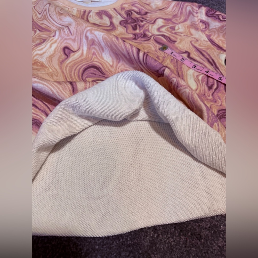 NWT Spiritual Gangster Marble‎ Lizzy Crop Yoga Sweatshirt Women Small - Picture 3 of 7
